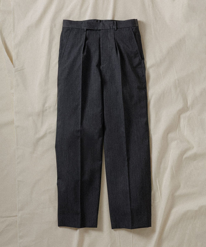 WILD LIFE TAILOR / WOOL GABARDINE STRAIGHT SLACKS